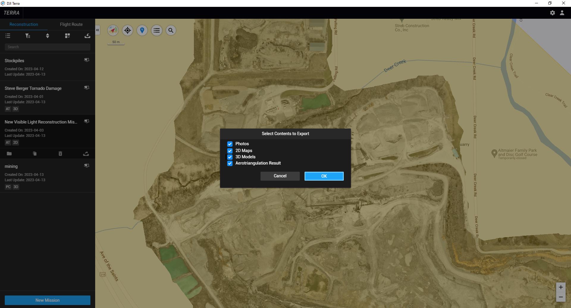 Importing DJI Drone Data into Trimble Business Center - Terra Export Settings 2