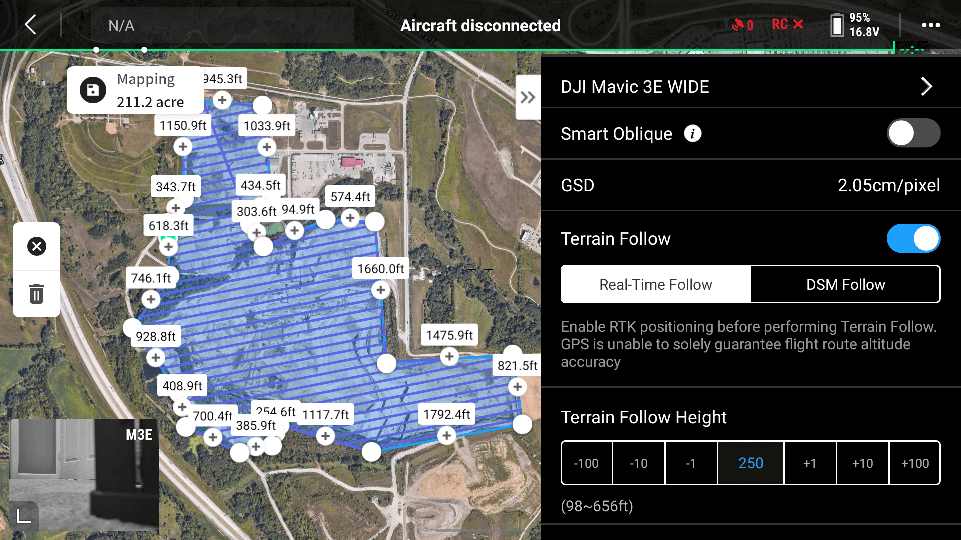 Stockpile Measurements with DJI Enterprise Drones and DJI Terra - Pilot 2 Mission Planning 3