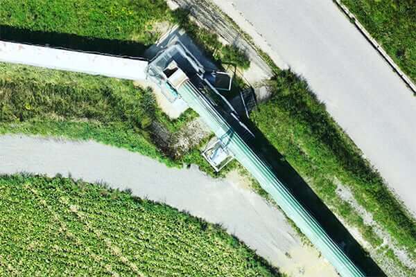 Corridor mapping: close up of a pipeline